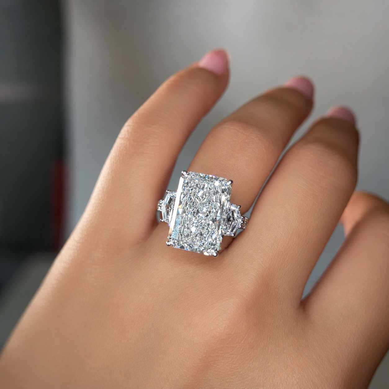 12.01  Carat Oval Cut Diamond Engagement Ring